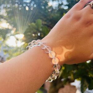 Elegant Lemurian Quartz Beaded Bracelet